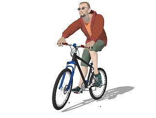 骑自行车的人精细<em>人物</em>模型(2)